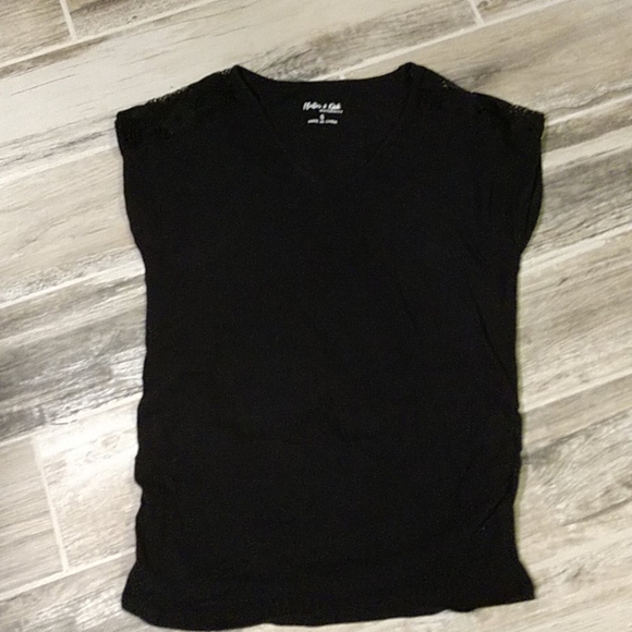 🌞Black flutter and kick maternity top, small - Picture 1 of 4